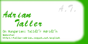 adrian taller business card